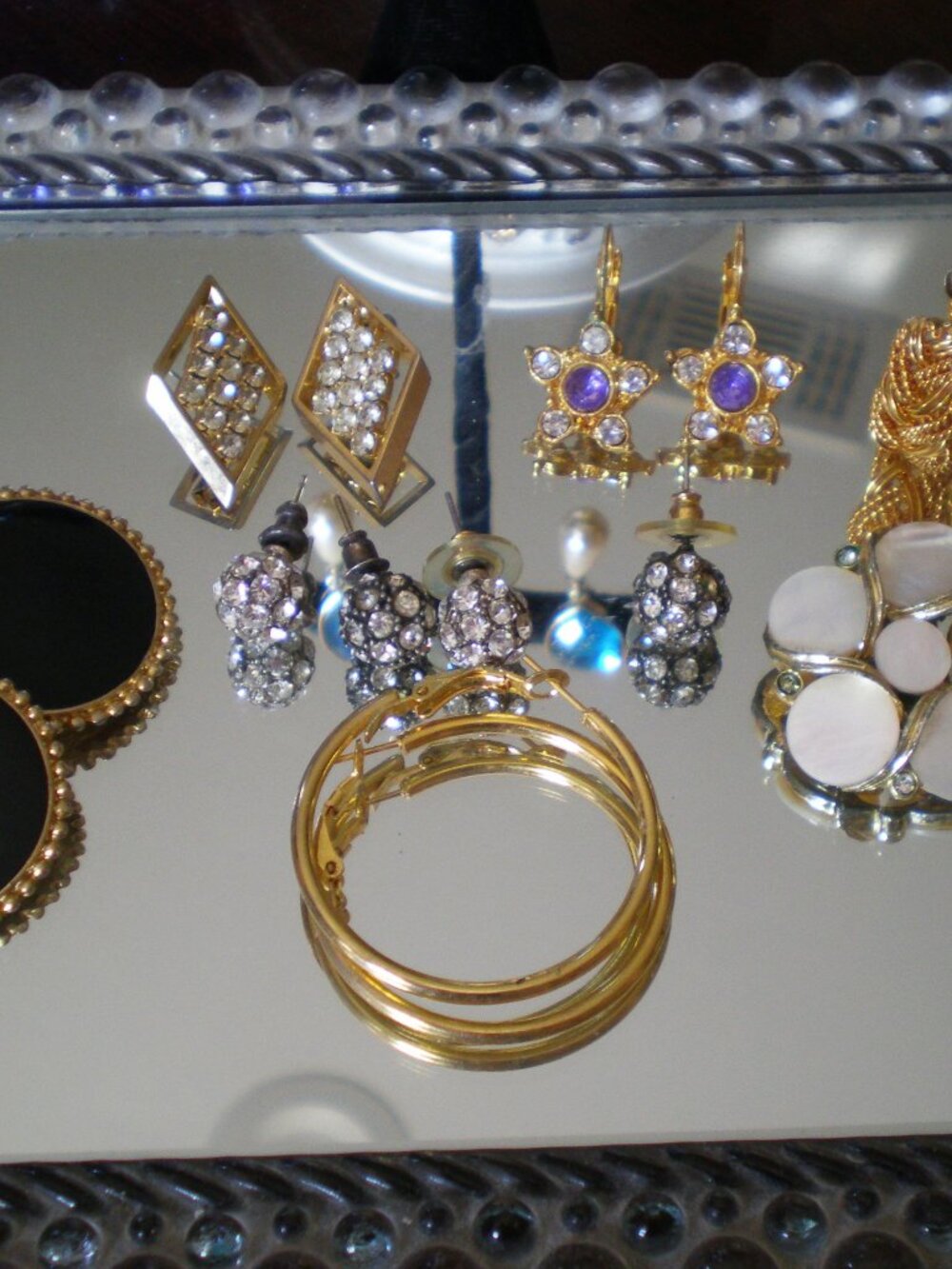 Vintage Lot  9 Pair of Earrings